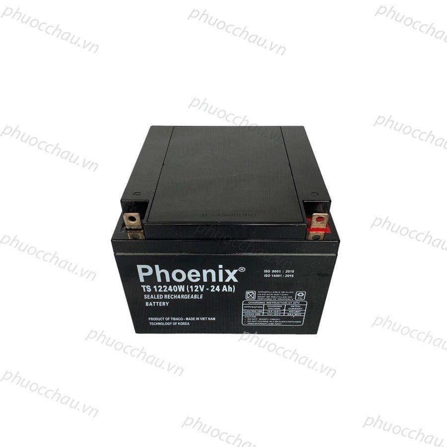 Bình Ắc Quy Khô PHOENIX TS12240W 12V-24AH Dùng Cho UPS, Loa Kéo, Lưu Điện