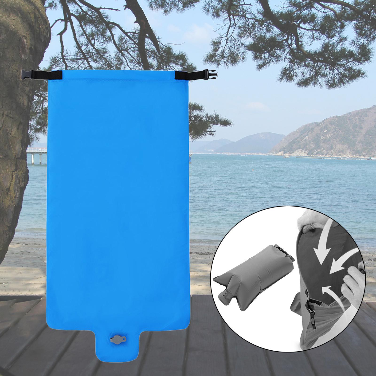 3x Inflatable Camping Mattress Air Mat Sleeping Pad Hiking Roll Up Bucket