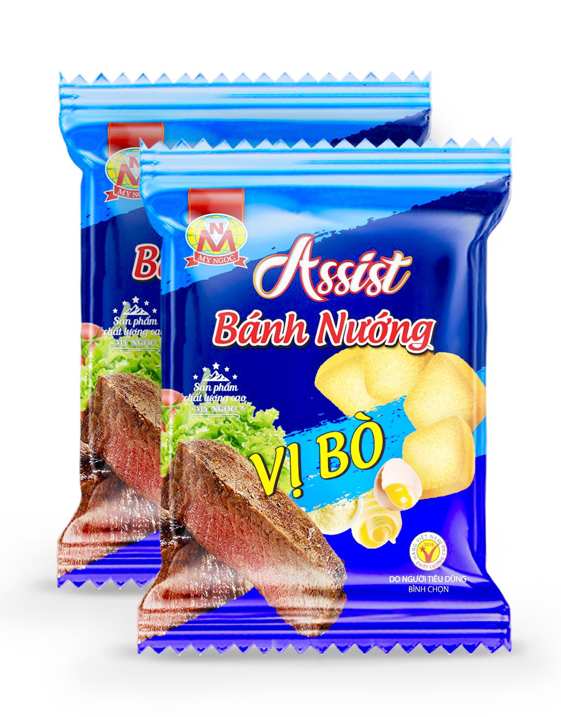 220g Bánh nướng Assist VỊ BÒ phô mai MỸ NGỌC