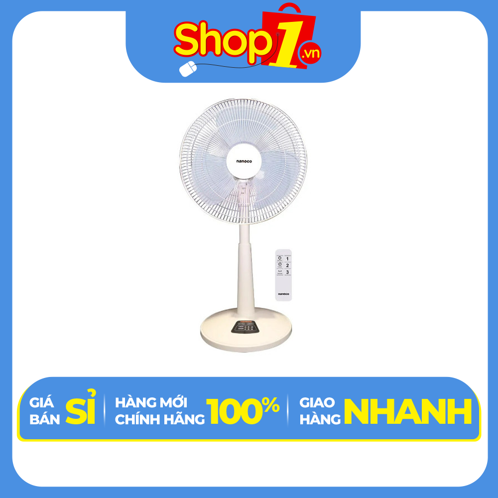 Quạt lửng Nanoco NLF1624RC-BE Màu Be - Hàng chính hãng - Chỉ giao HCM