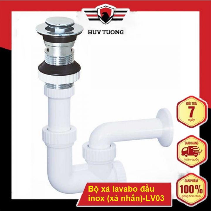 Bộ xả lavabo đầu nhựa ABS cao cấp - loại nhấn