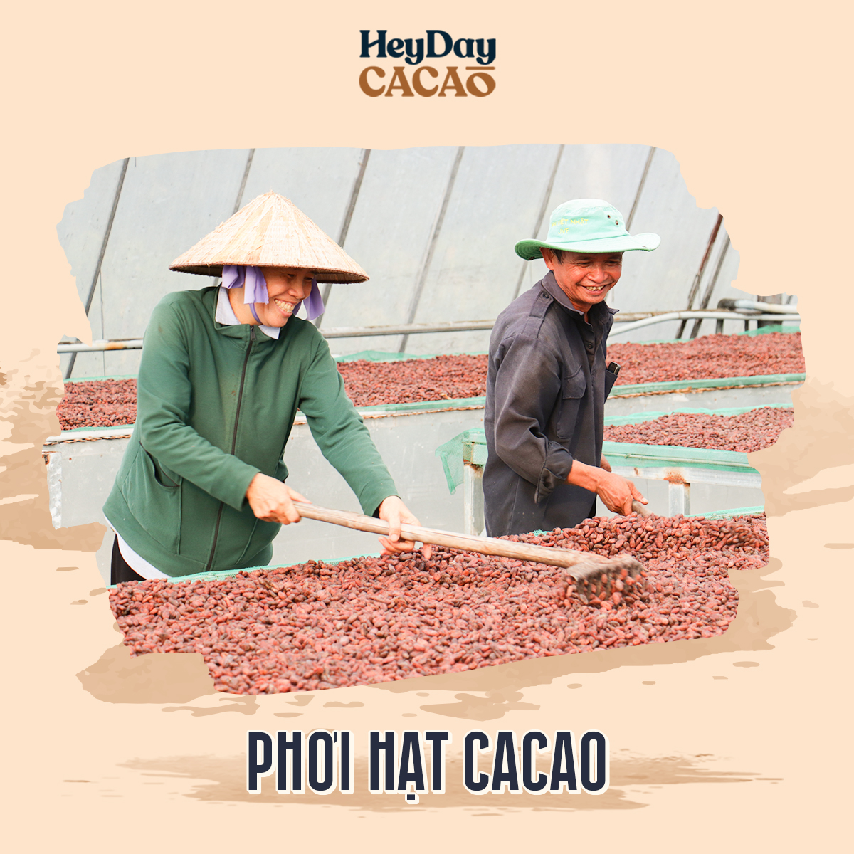 Bột cacao nguyên chất 100% Việt Nam - Dòng Balanced phổ thông túi 500g - Chuyên dùng làm bánh, pha chế cho quán cà phê - Heyday Cacao