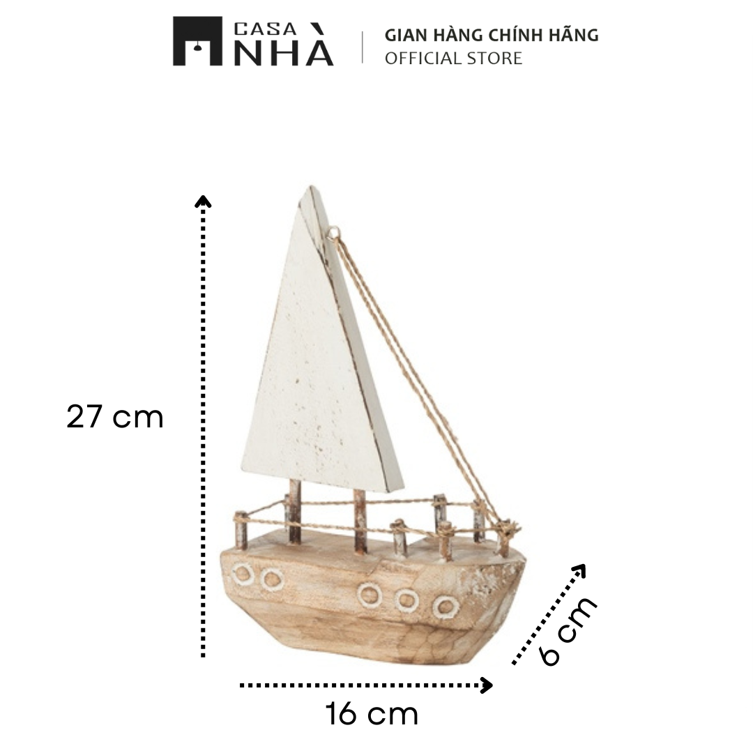 Mô Hình Thuyền Buồm Trang Trí VOILIER Làm Từ Gỗ Tự Nhiên - Phù Hợp Làm Quà Tặng | Độc Quyền - Casanhà Home Furniture