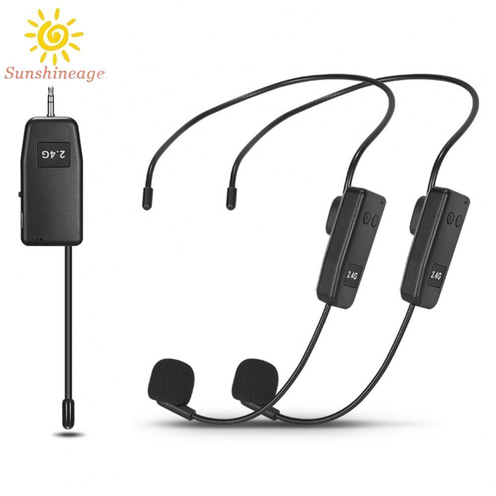 2.4G Wireless Microphone Headset Mic System For Voice Teaching Speaker Karaoke