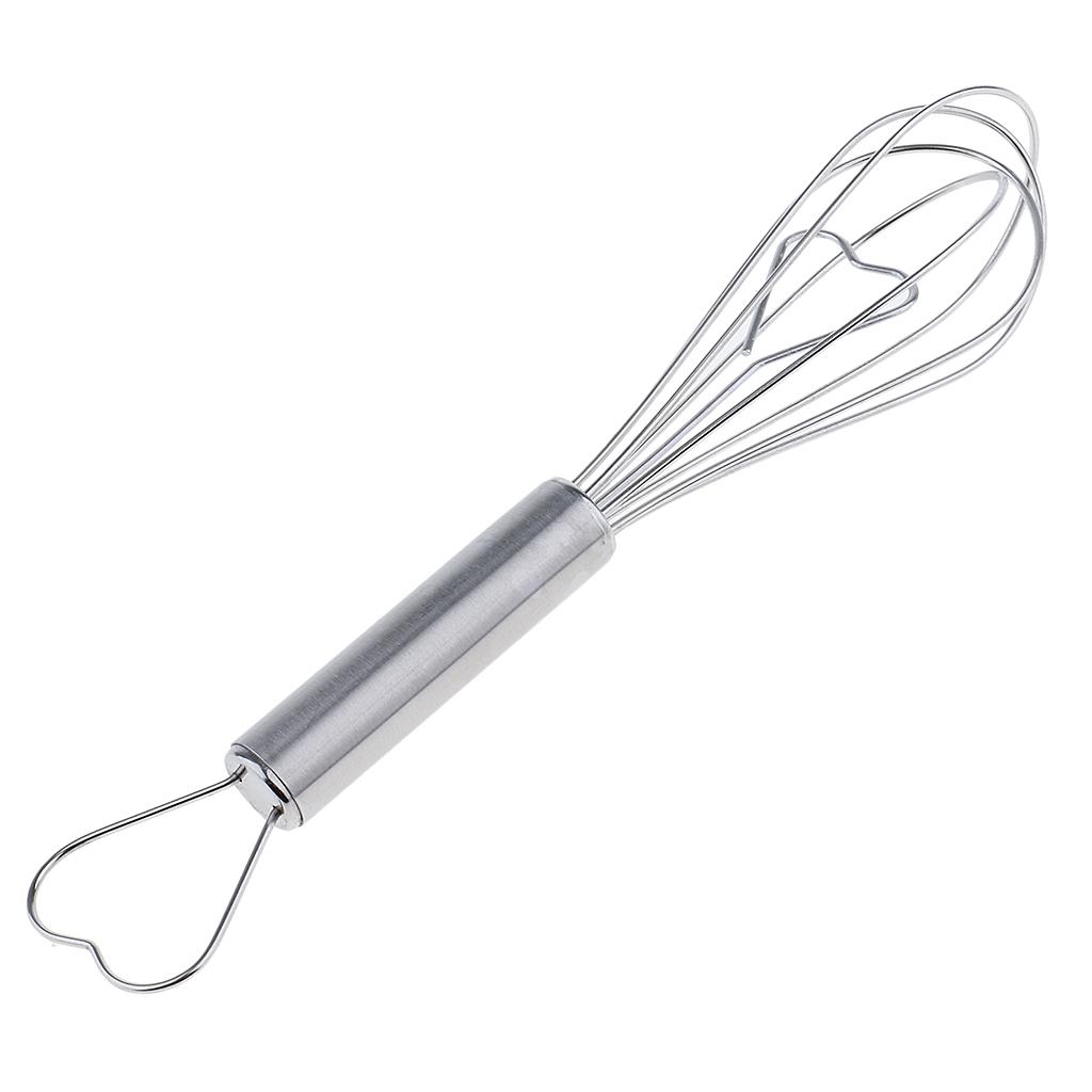 Silver Metal Heart Shaped Cream Milk Egg Beater Hand Whisk Wedding Favors