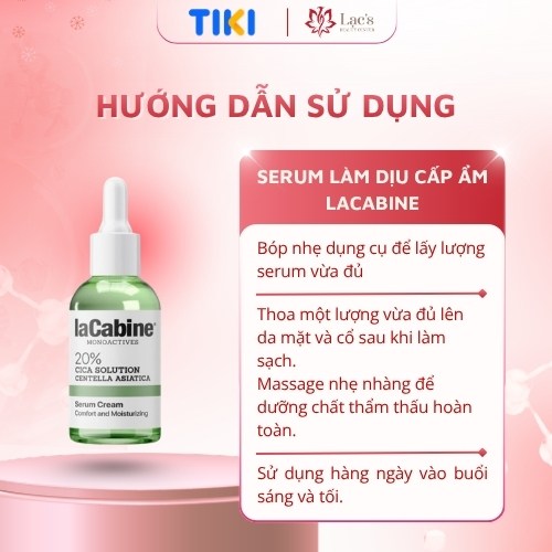 SERUM LÀM DỊU CẤP ẨM - LaCabine Serum Cica 20% 30ML
