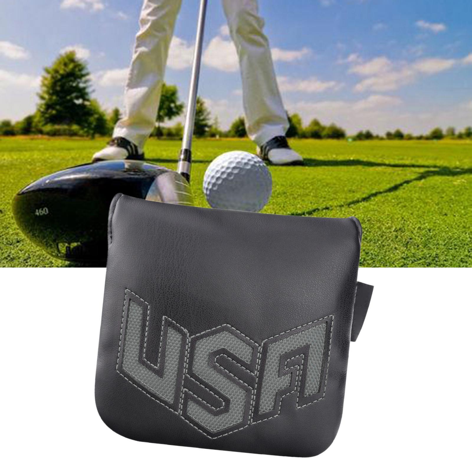 Golf Putter Head Cover Durable PU Leather Golf Club Headcover Head Protector