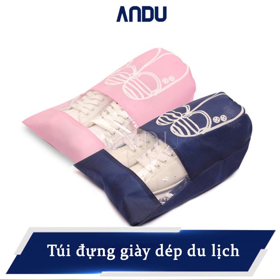 Túi Đựng Giày Dép Du Lịch Chống Bẩn Túi Zip Đừng Giày Có Dây Rút Size 43x32CM