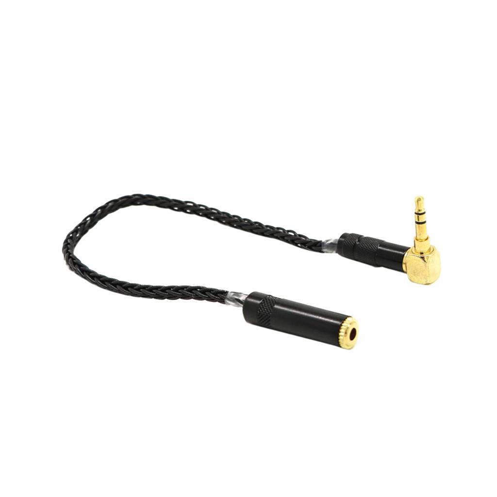 20cm Elbow 3.5mm Male to Female Stereo Audio Adapters Converter Extension Cables Cords Easy Use