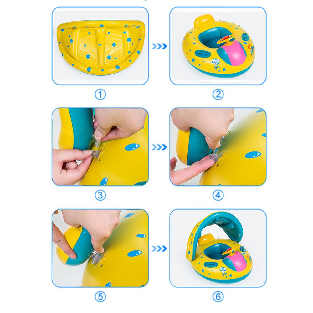 Phao Bơi Cho Trẻ Em Với Hệ Thống Chống Nắng Tán Nước Cho Trẻ Em