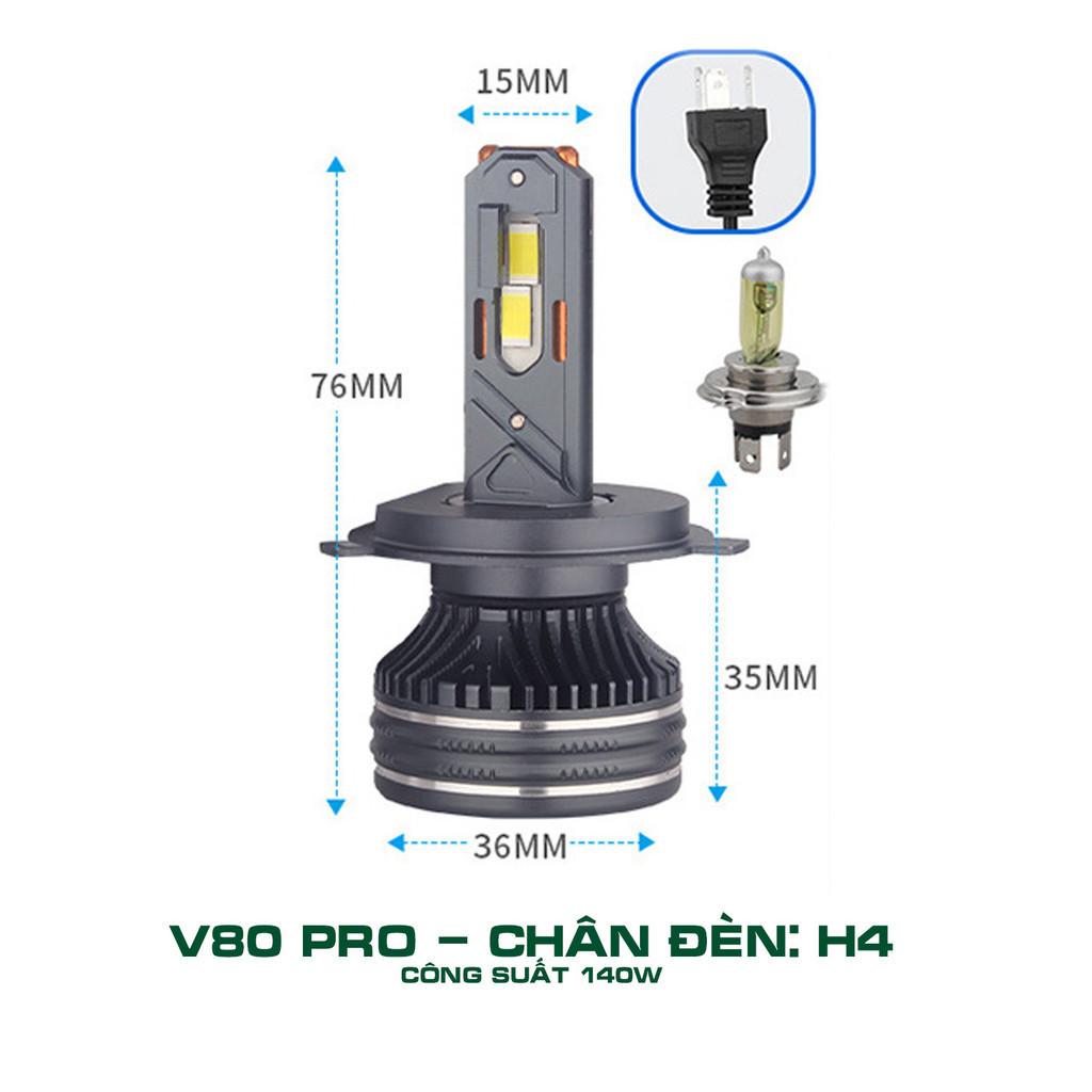 Đèn Led V80 Công nghệ mới 2024 Lõi tản nhiệt đồng kép có nước tản nhiệt Công suất 140W Tuổi thọ 30000h ánh sáng trắng 6K