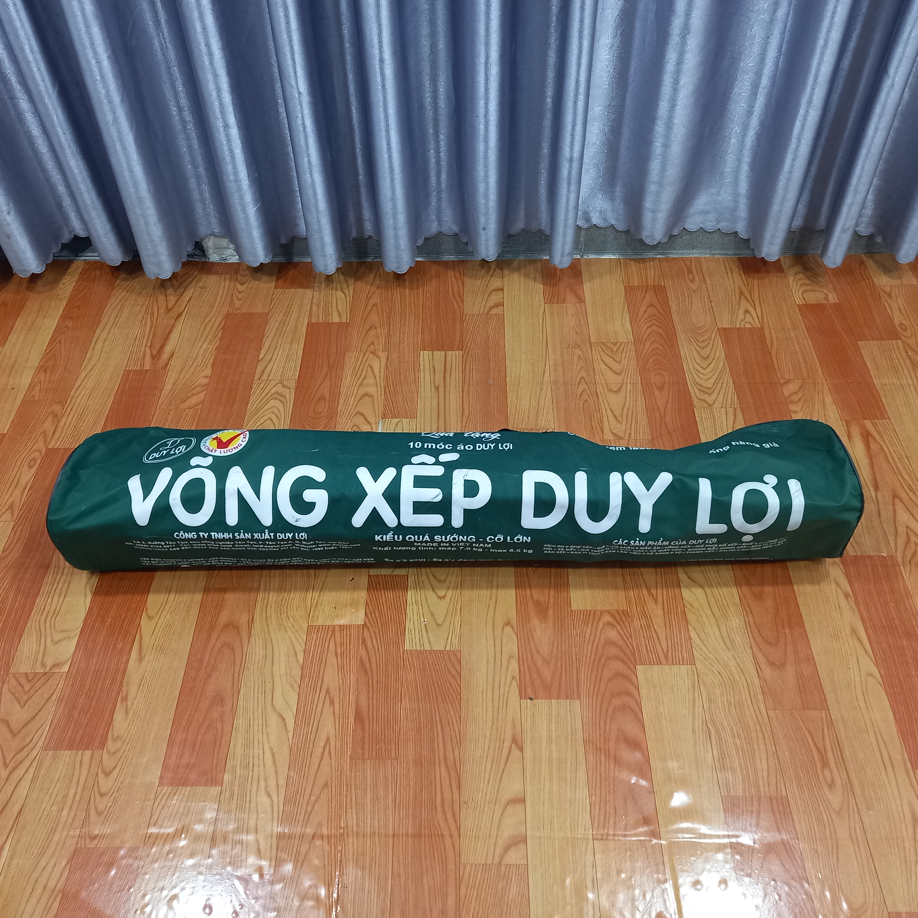 Khung võng xếp Duy Lợi cỡ đại thép sơn tĩnh điện chính hãng+quà tặng 10 móc áo Duy Lợi (sản phẩm chỉ bao gồm khung võng không bao gồm võng lưới)