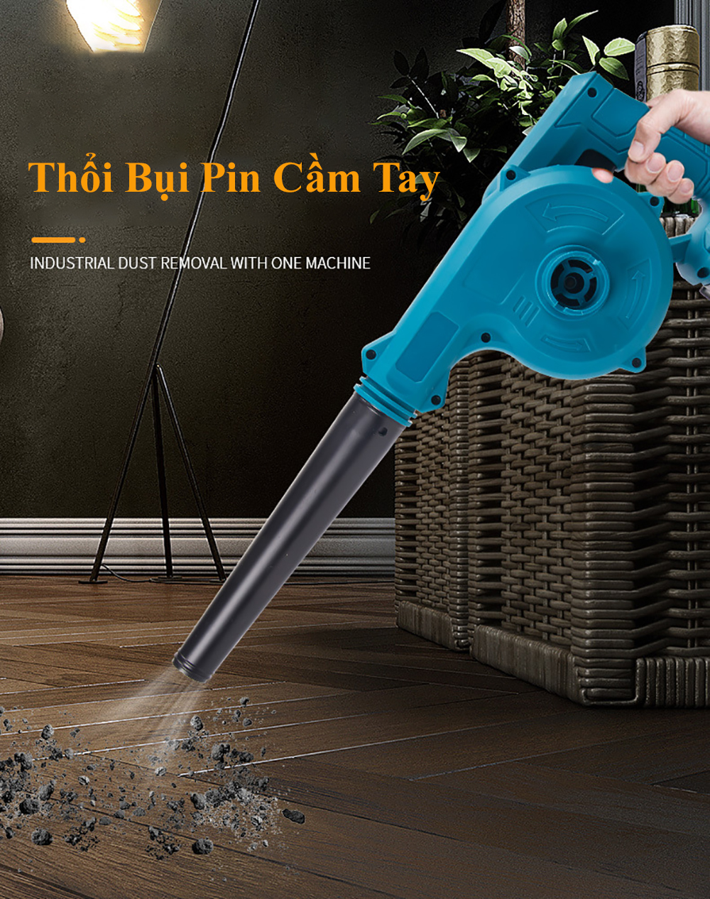 Thổi Bụi Pin Cầm Tay ABG Thể Cơ Điện Máy Thổi Bụi Không Dây Thuận Tiện Hơn Khi Sử Dụng Với Thiết Kế Kiểu Dáng Hiện Đại Ứng Dụng Nhiều Trong Các Xưởng Mộc, Vệ Sinh Máy Móc, Nhà Cửa, Lông Thú Cưng, Ô tô – Hàng Chính Hãng