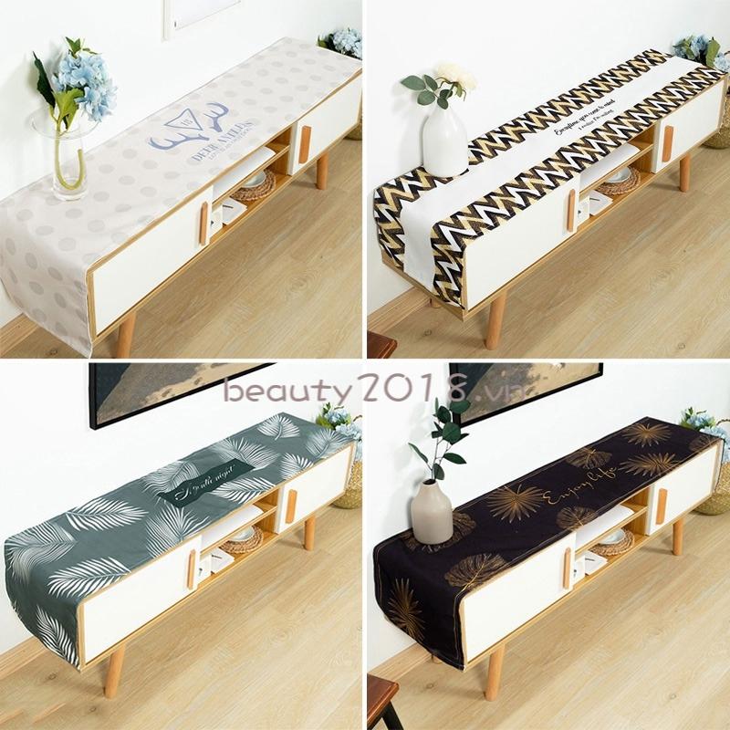 Simple TV Cabinet Tablecloth Tea Table Towel Cover Dust-proof Durable