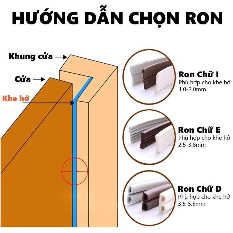 Ron cao su EPDM dán khung cửa - Gioăng cách âm chống ồn, chống bụi gắn cửa đi cửa sổ