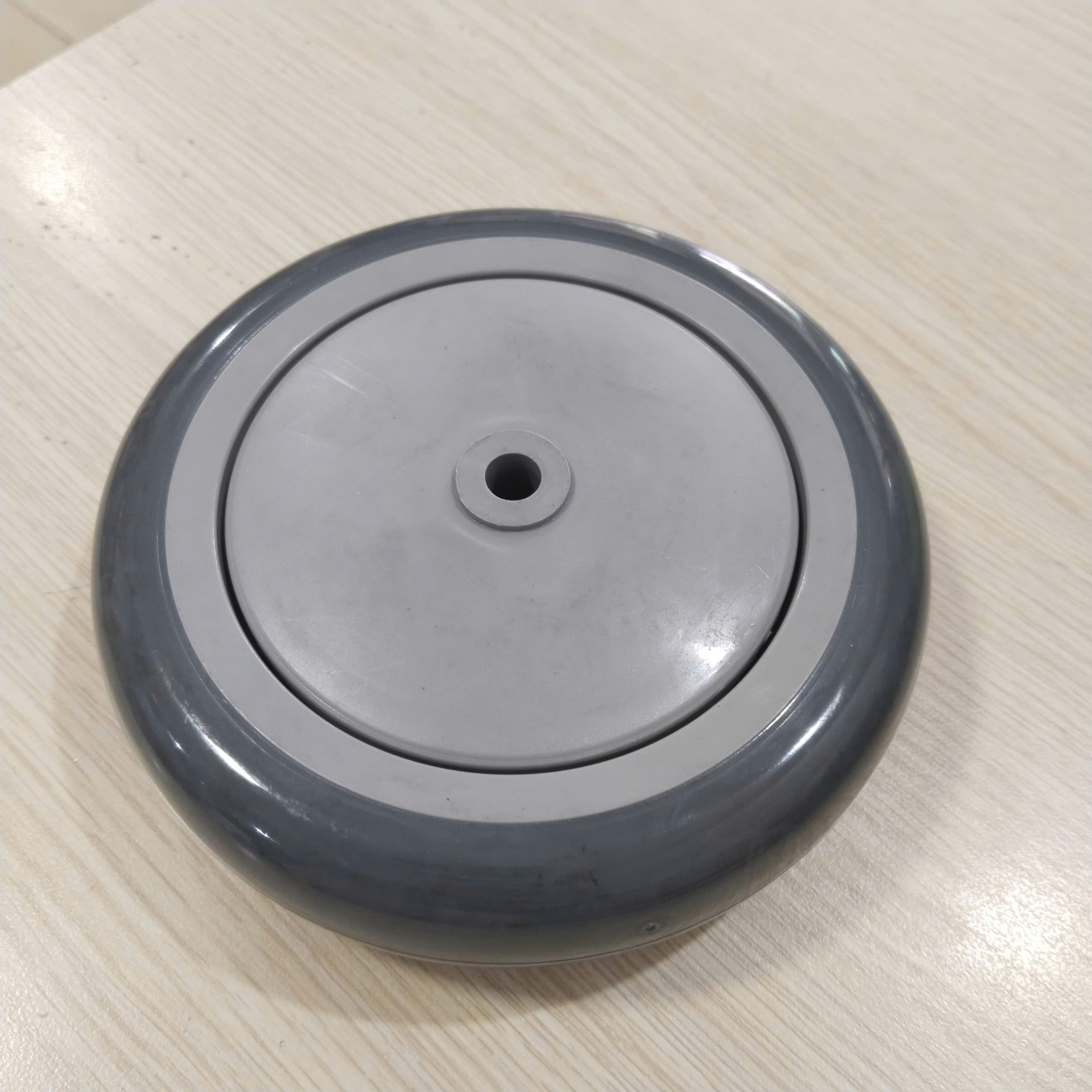 Bánh xe rời Pu màu xám 125mm, bánh xe rời, bánh xe cho xe siêu thị - Pareo