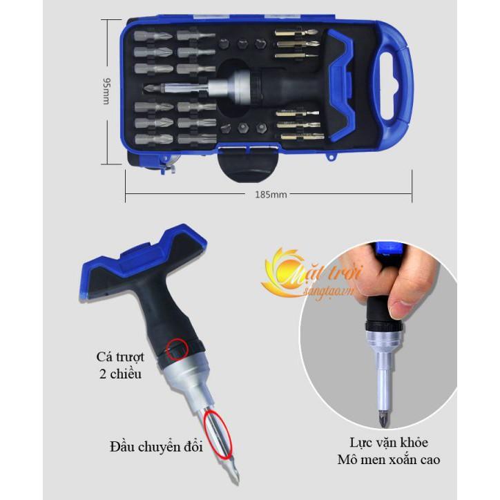 Bộ tô vít đa năng 26in1 cá trượt 2 chiều chống mỏi tay