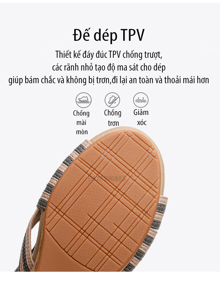 Giày quai ngang nữ giày sandals nữ dép quai hậu nữ cao 5 cm - 1418-672