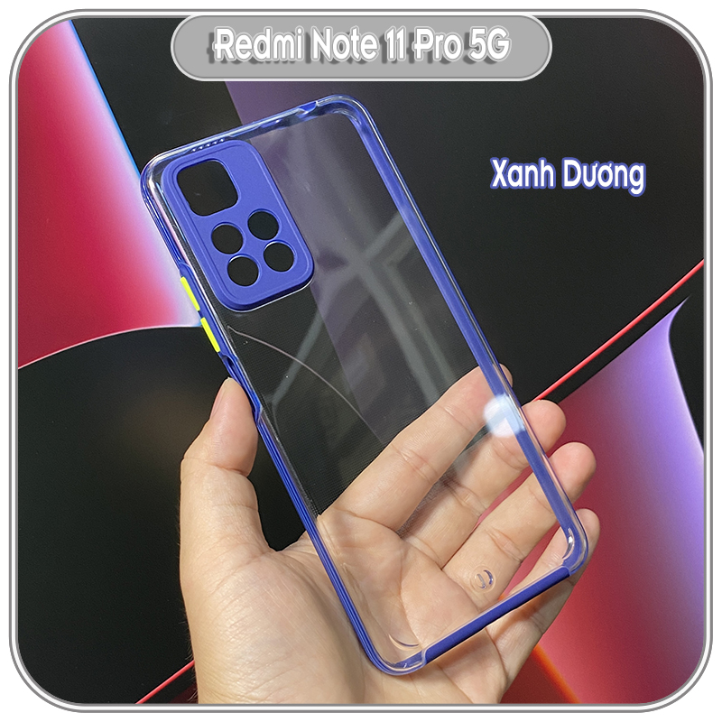 Ốp lưng cho Xiaomi Redmi Note 11 Pro 5G  lưng nhám viền vuông, che camera bảo vệ