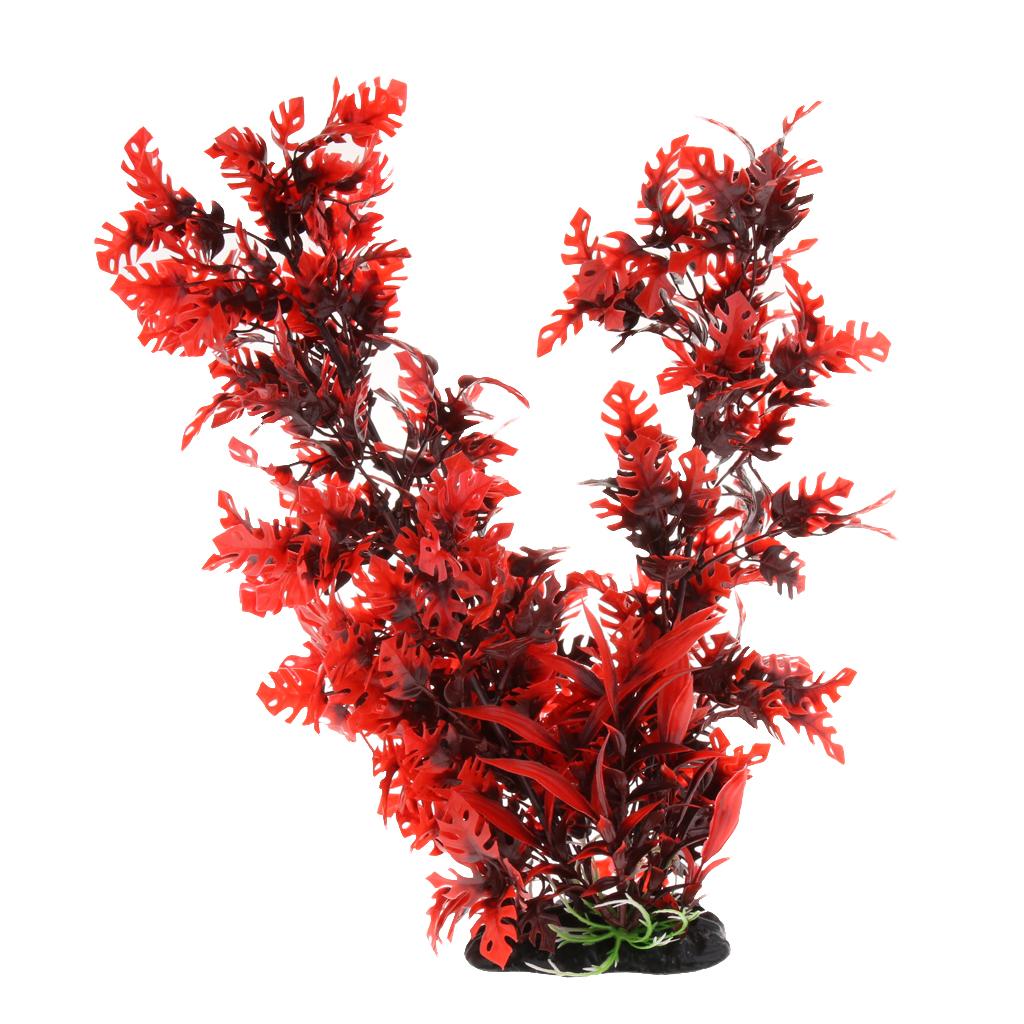 Large Aquarium Landscape Ornament Plastic 18-inch Tall Tree Fish Tank Decoration