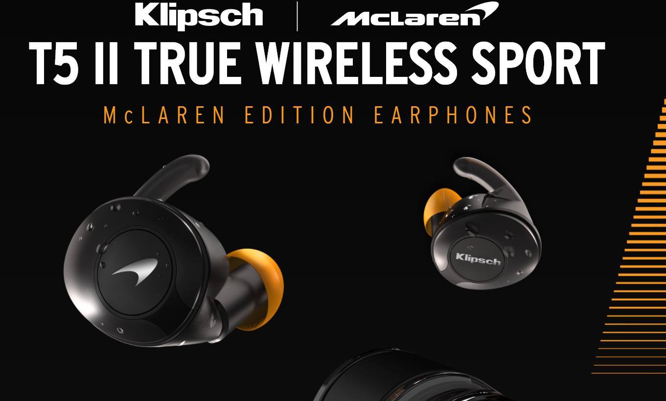 Tai nghe Klipsch T5 II True Wireless Sport McLaren hàng chính hãng new 100%