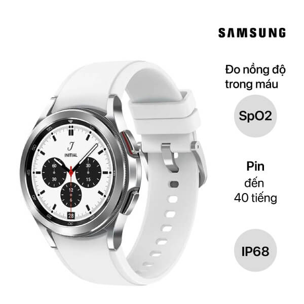 Đồng Hồ Thông Minh Samsung Galaxy Watch 4 BT 42mm (R880) - Bạc - Hàng Chính Hãng