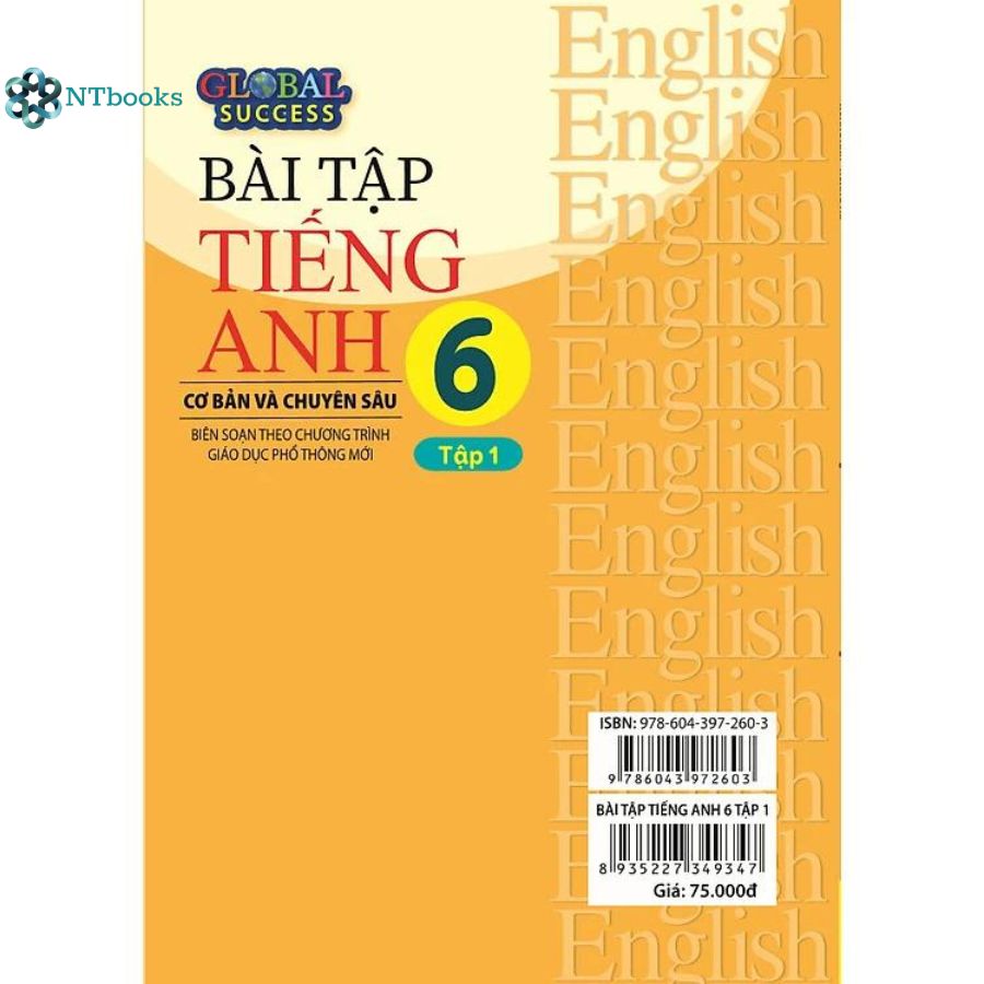 Combo 2 cuốn sách Bài Tập Tiếng Anh 6 Cơ Bản Và Chuyên Sâu Tập 1+2 (Biên soạn theo chương trình GDPT mới Global Success)