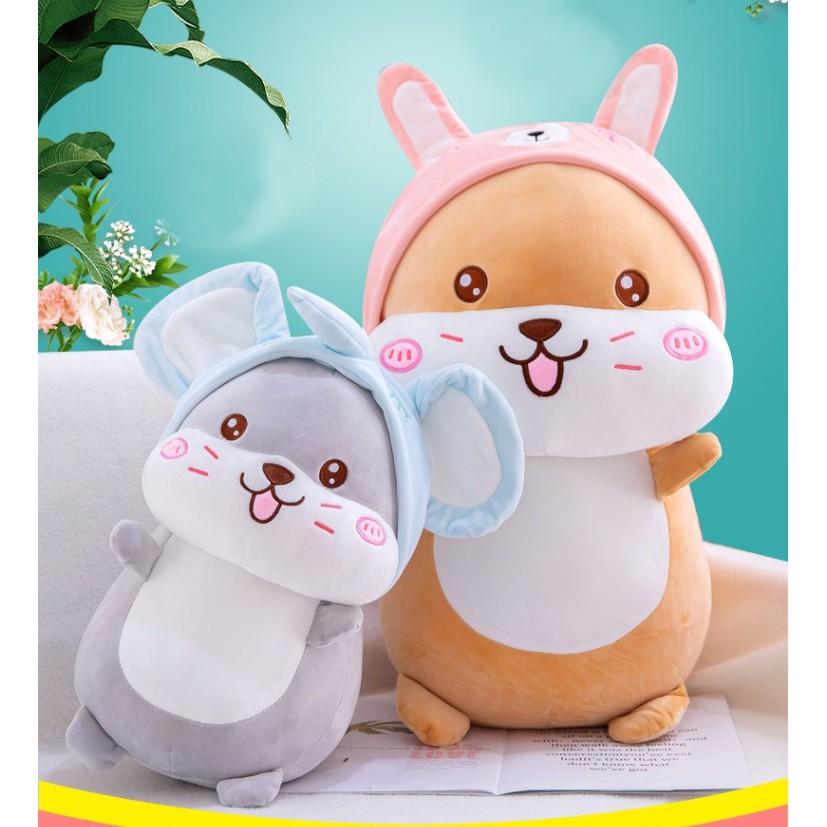 GẤU BÔNG CHUỘT HAMSTER COSPLAY VOI DỄ THƯƠNG (45CM)