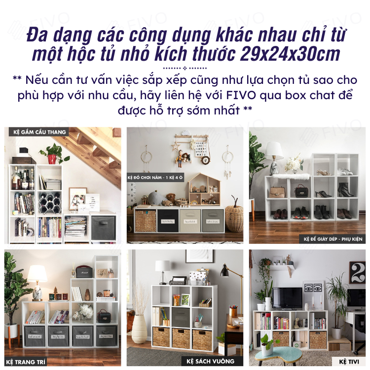 Kệ Gỗ Đa Năng Tổ Ong Chất Liệu MDF FIVO FB01 Màu Vân Gỗ, Có Tấm Lưng Dày Dặn, Đa Tầng Để Đồ Tiện Lợi - Hàng Chính Hãng