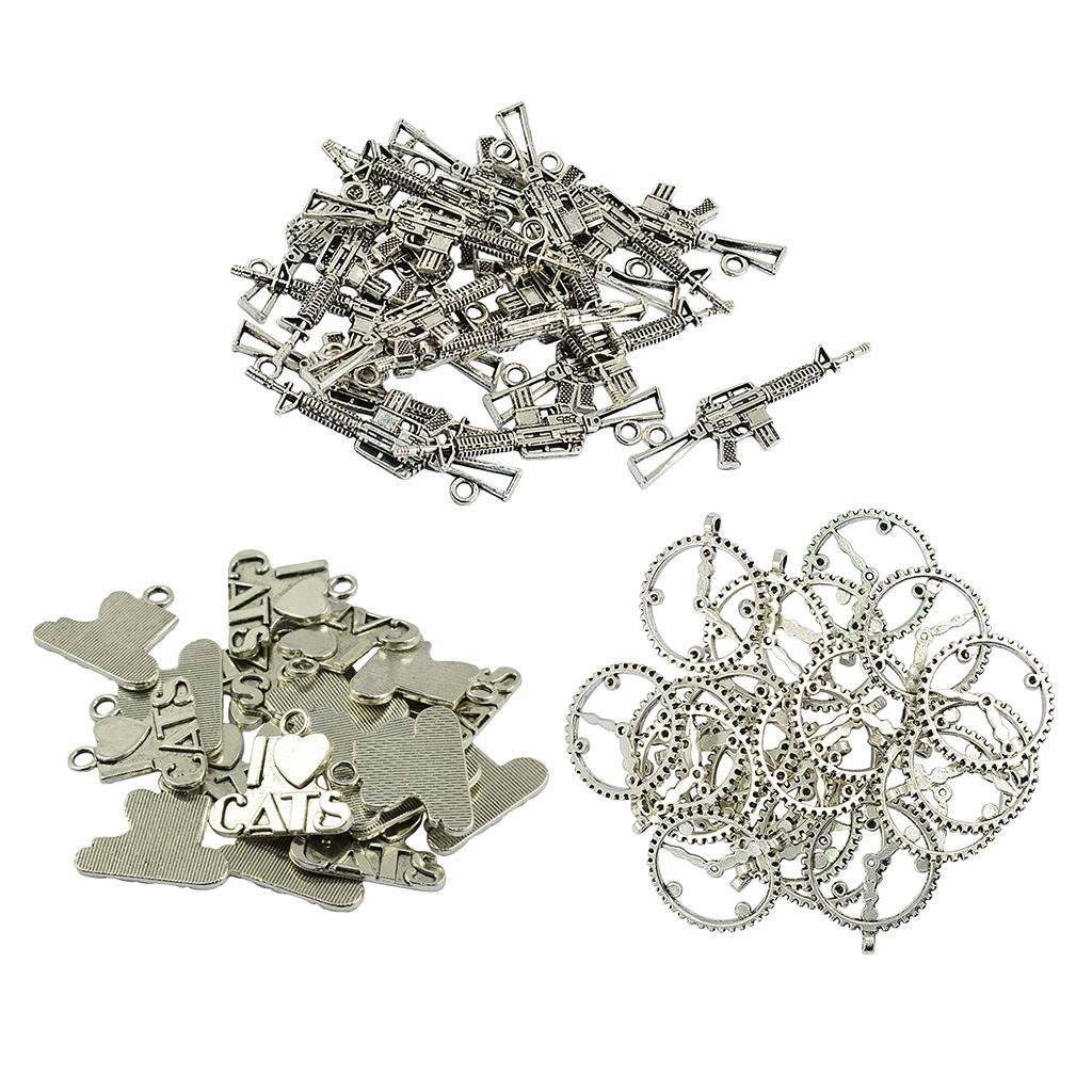 20 Pieces Alloy Antique Silver Pendants Charms,Handmade Jewelry Findings for DIY Necklace Bracelet Making
