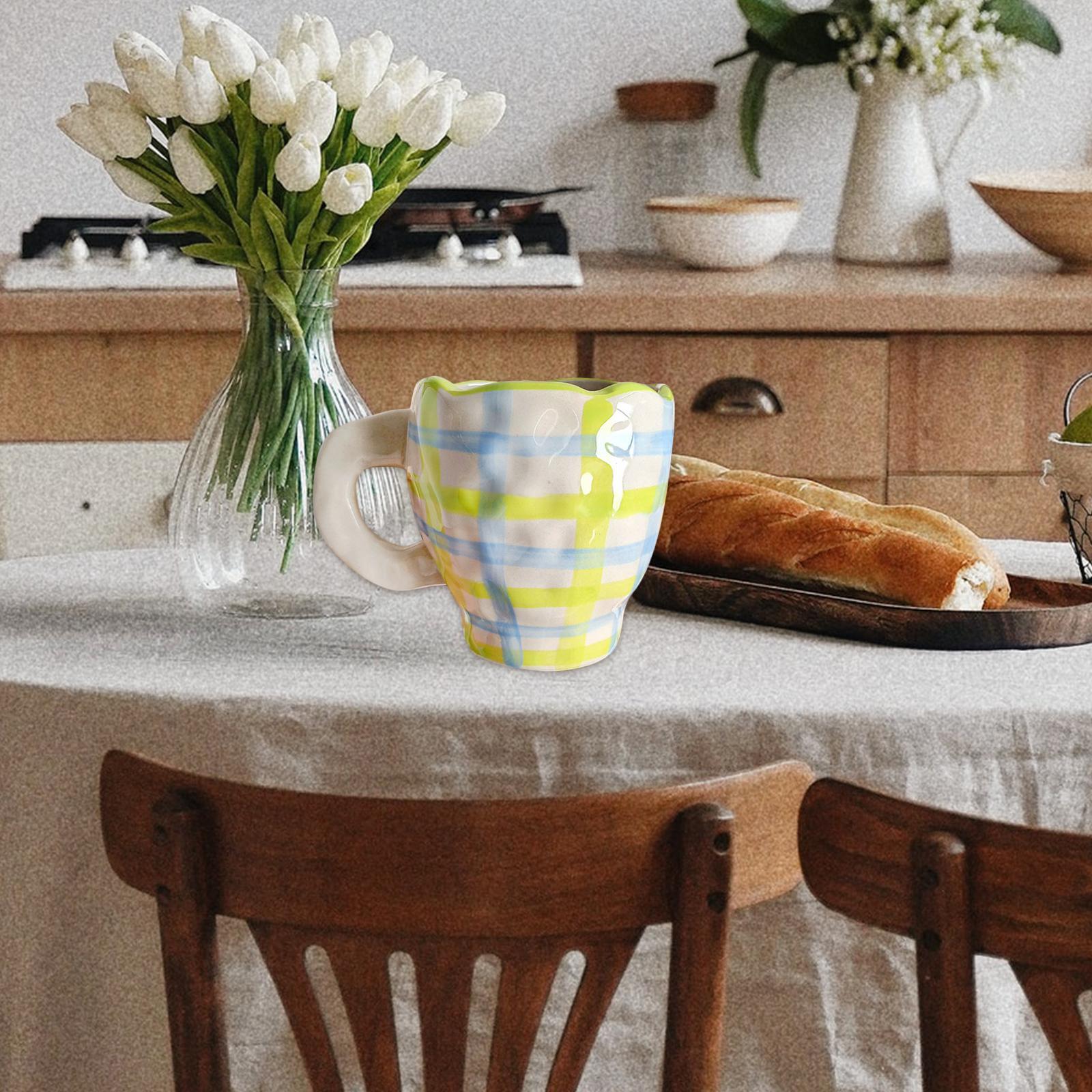 2 Pieces Ceramic Coffee Mugs Cups Breakfast Juice Milk Water Cups Gift