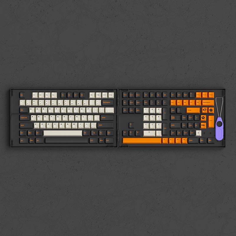 Nút Bàn Phím Cơ AKKO Keycap Set - Carbon Retro (Cherry Profile) - Hàng Chính Hãng