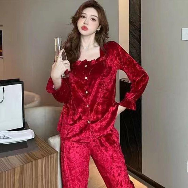 Bộ Đồ Mặc Nhà ️Đồ Ngủ Pijama Nhung Cao Cấp Siêu Mềm Mịn - ELSA