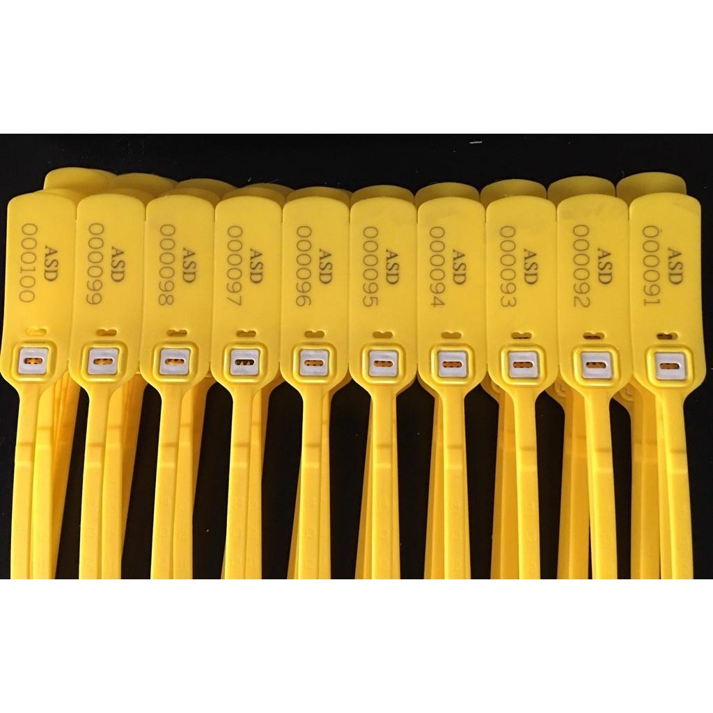 ASD011YL- Set 100 dây niêm phong dẹp khóa kim loại dài 40cm