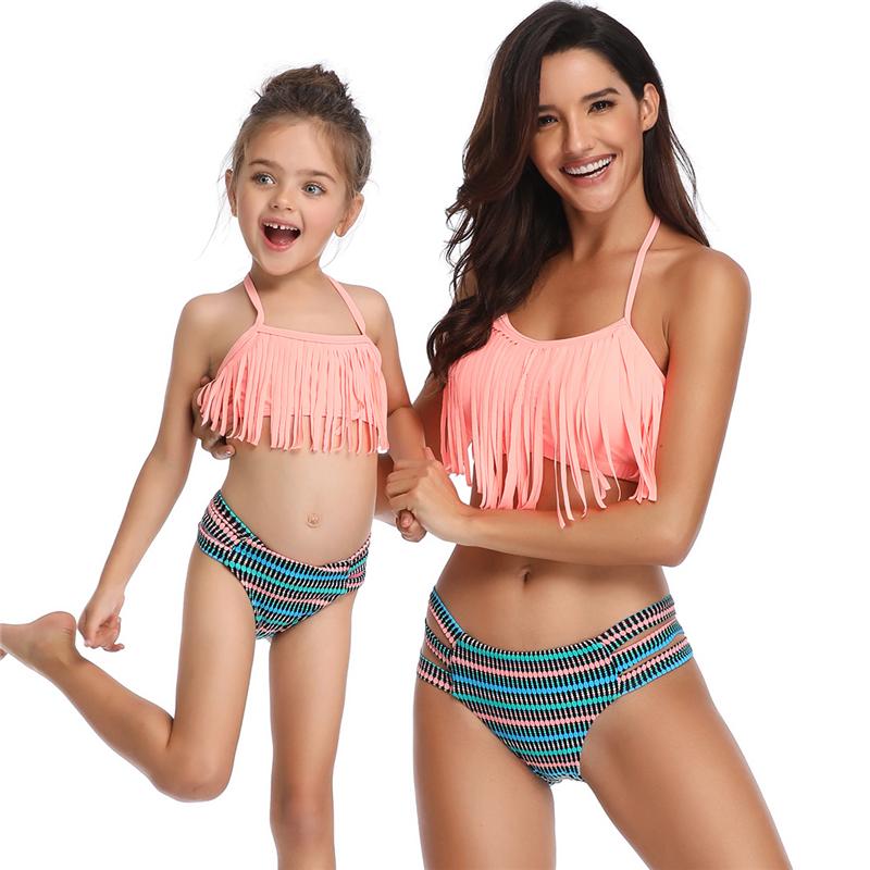 Phù Hợp Với Họ Mẹ Bơi Bikini 2020 Nữ, Có Phụ Nữ Đồ Bơi Trẻ Em Kid Cho Bé Bãi Biển Đồ Bơi Biquini Infantil