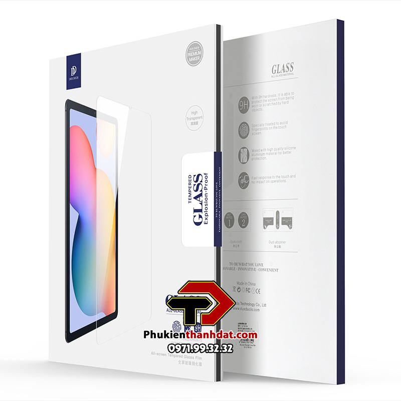 Tấm dán Kính cường lực cho iPad Pro 13 2024, Pro 11 2024, iPad Air 13 inch 2024 M2, iPad Air 6 11 inch 2024 chính hãng DUX DUCIS chống vỡ, chống xước, vát cạnh - Hàng chính hãng