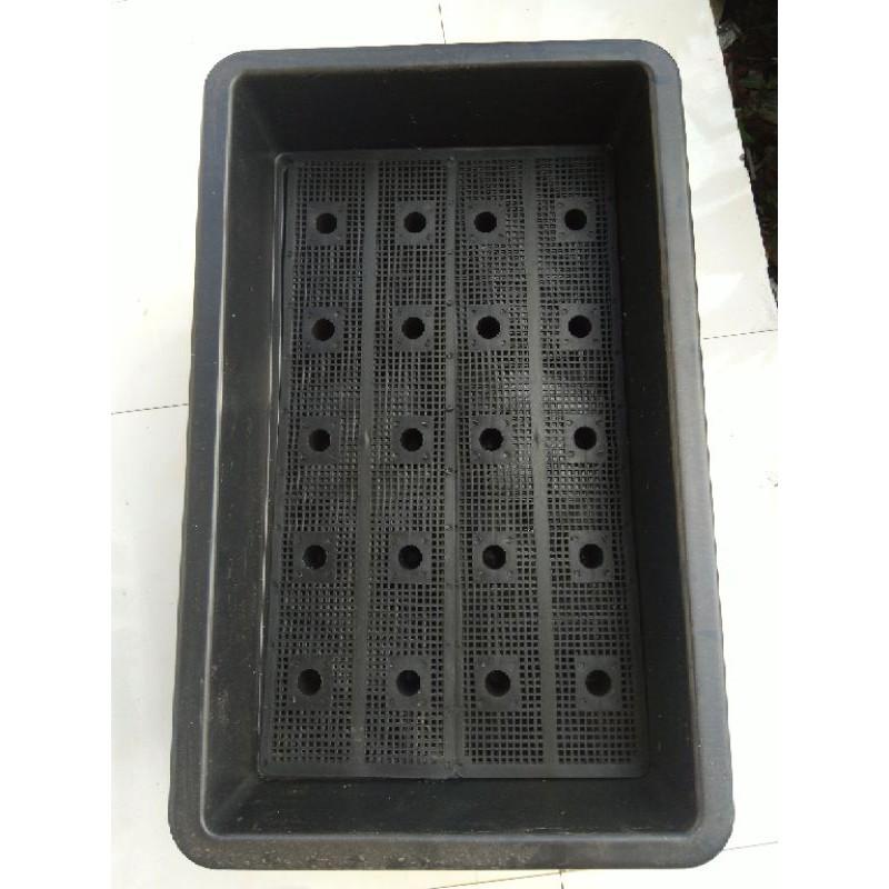 Kệ kê chậu trồng rau sạch ban công, sân thượng hộp kẽm 14mmx14mm.Rộng 30cm; Dài 50cm; Cao 20cm