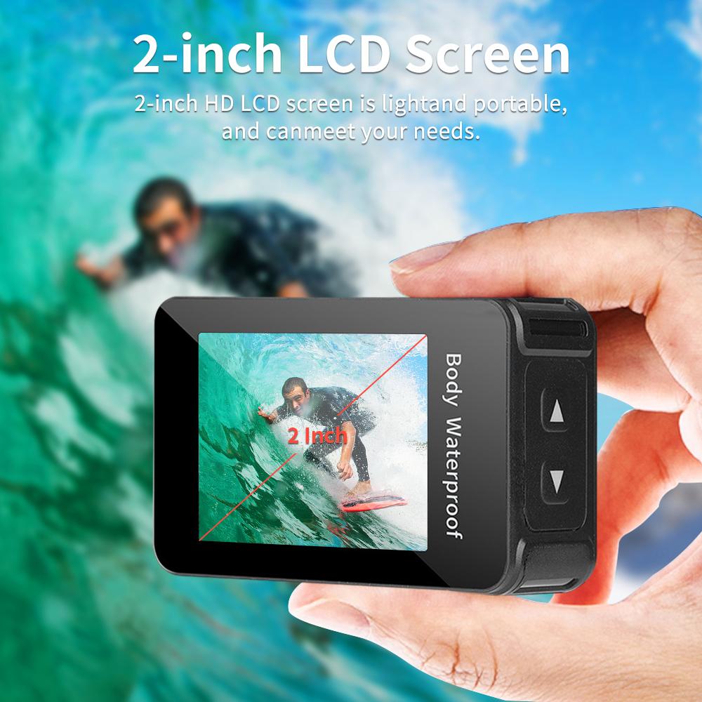 Camera hành động WiFi HD 1080p Máy ảnh thể thao Mũ bảo hiểm xe đạp Xe đạp xe máy ngoài trời Thể thao chống nước DV 2.0 inch Action Cam