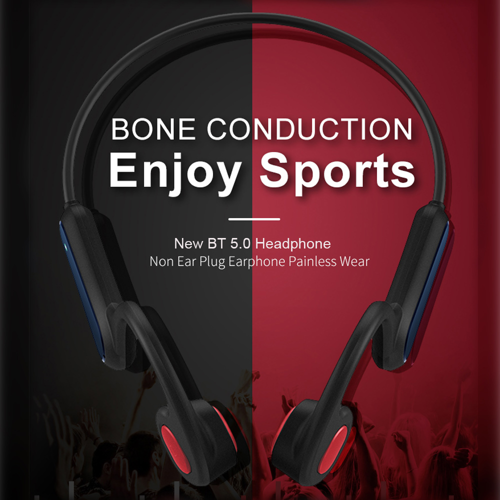Tai nghe không dây Bluetooth 5.0 A9 Bone Conduction, Tai nghe thể thao IP56 Chống mồ hôi