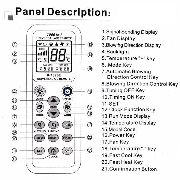 Remote điều khiển tất cả dòng máy lạnh cũ tới mới nhất hiện nay B0187