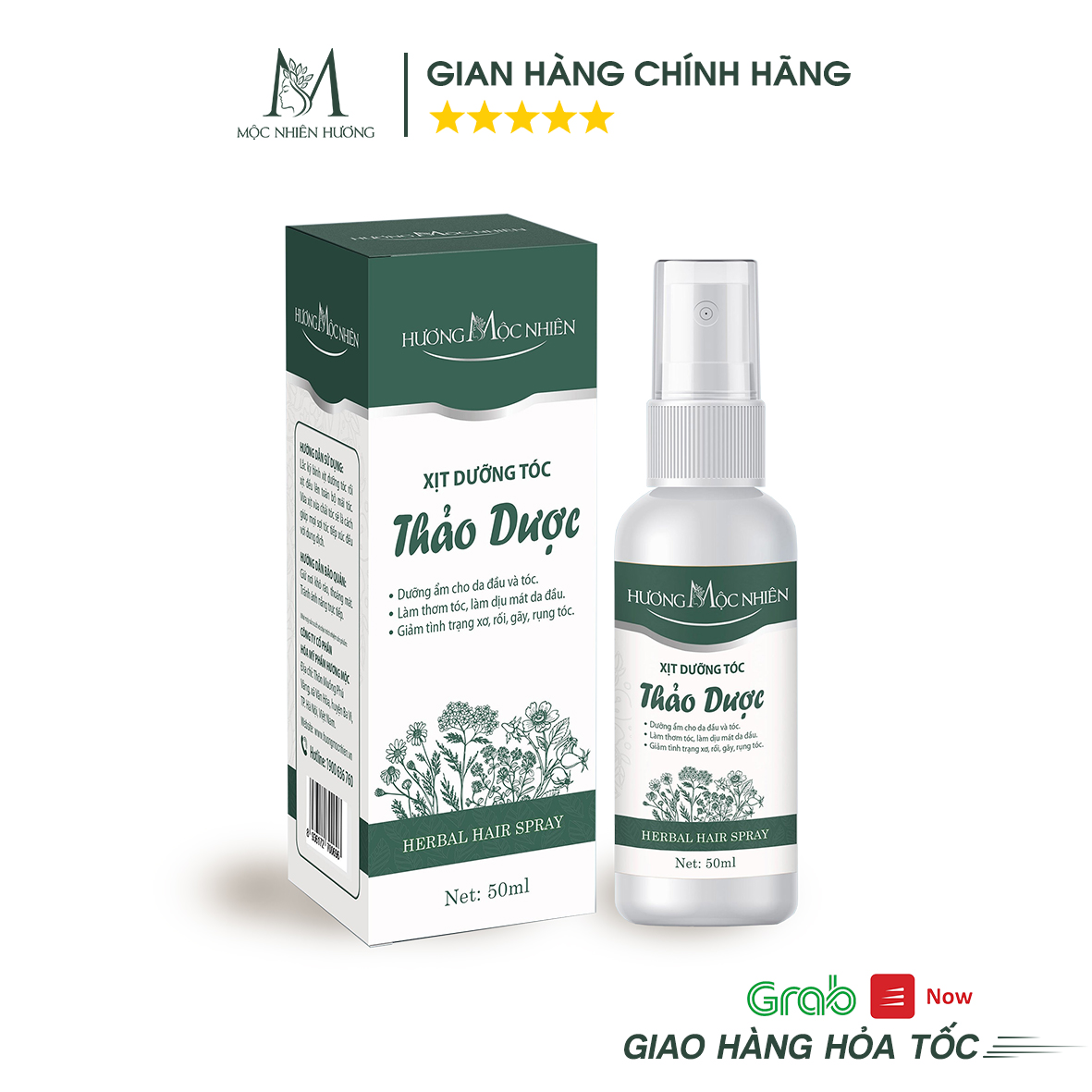 Xịt Dưỡng Tóc Kích Thích Mọc Tóc Giảm Xơ Rối Gãy Rụng - Hương Mộc Nhiên 50ml