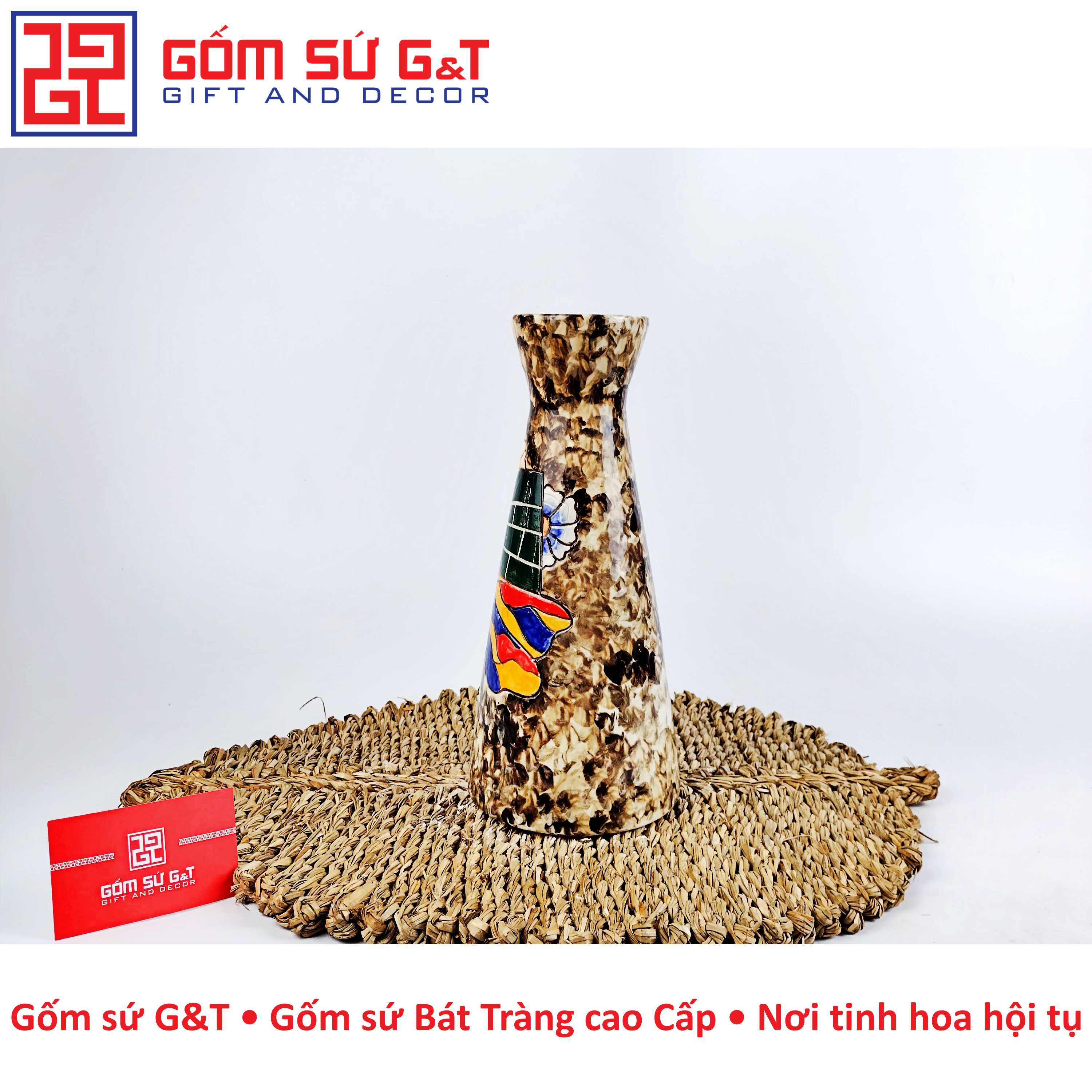 Lọ hoa chân váy chuồn chuồn Gốm Sứ G&amp;T