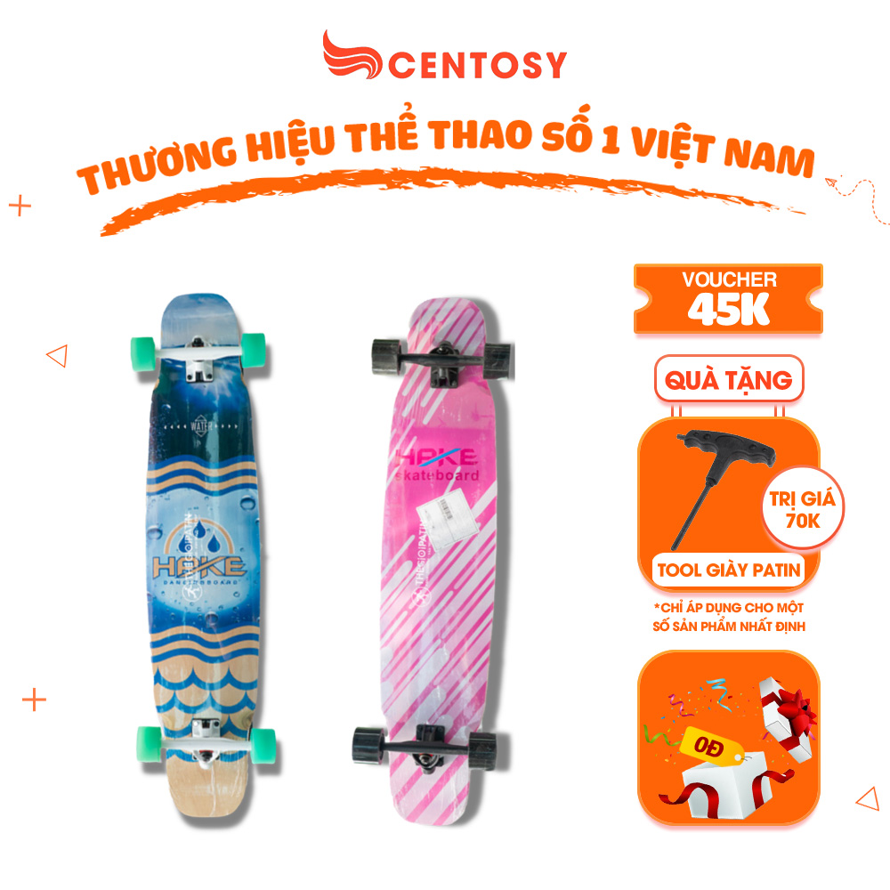 Ván Trượt Người Lớn Cao Cấp Centosy Longboard HPKE - In Hình Phong Cách, Mặt Nhám Chống Trơn