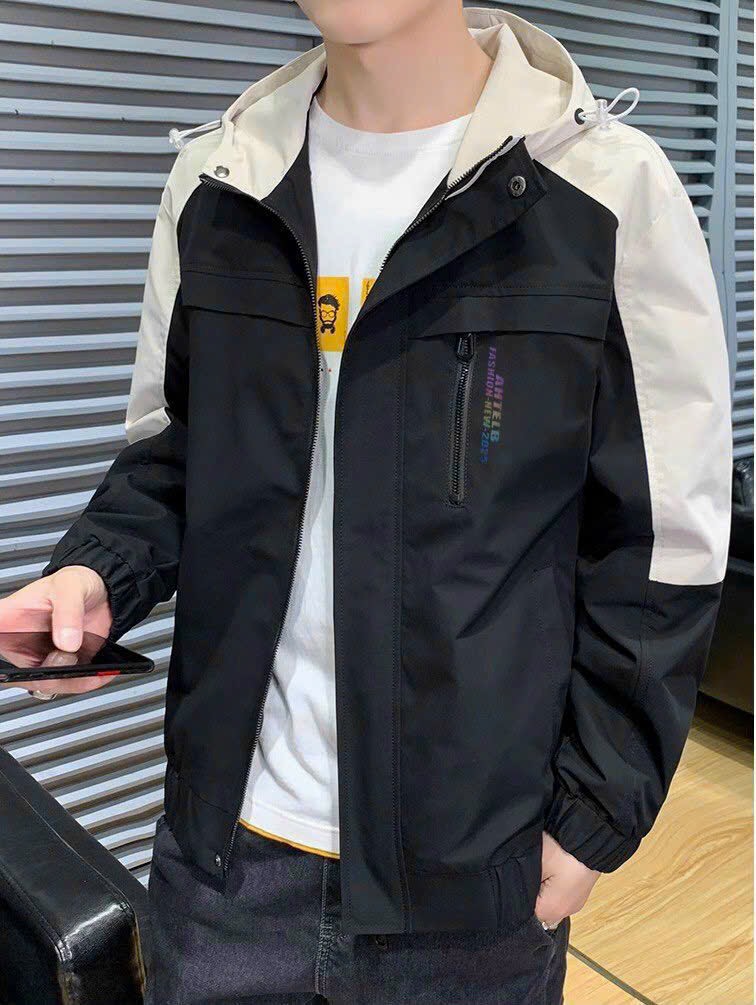 Áo Khoác Dù Nam Cán 2 Lớp Phối Nón Lulita [Free Ship] 3 Màu, 5 Size Menswear Jean Kem Nhung