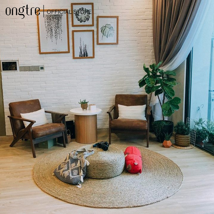 Thảm Trải Sàn Cóilục Bình Hình Tròn Decor, Trang Trí Phòng Khách 6080100120150180Cm Ongtre Vietnam. - Cói - 120Cm
