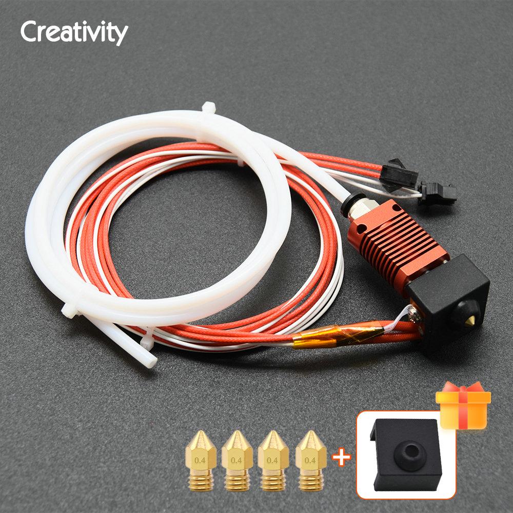 MK8 Máy Đùn Hotend Bộ J-Đầu Nóng Cấp Bộ Đầu Phun 0.4Mm 1.75Mm Cho Ender-3 Ender 5 Ender 3 V2 CR10/CR 10S/Pro 3D Máy In Phần