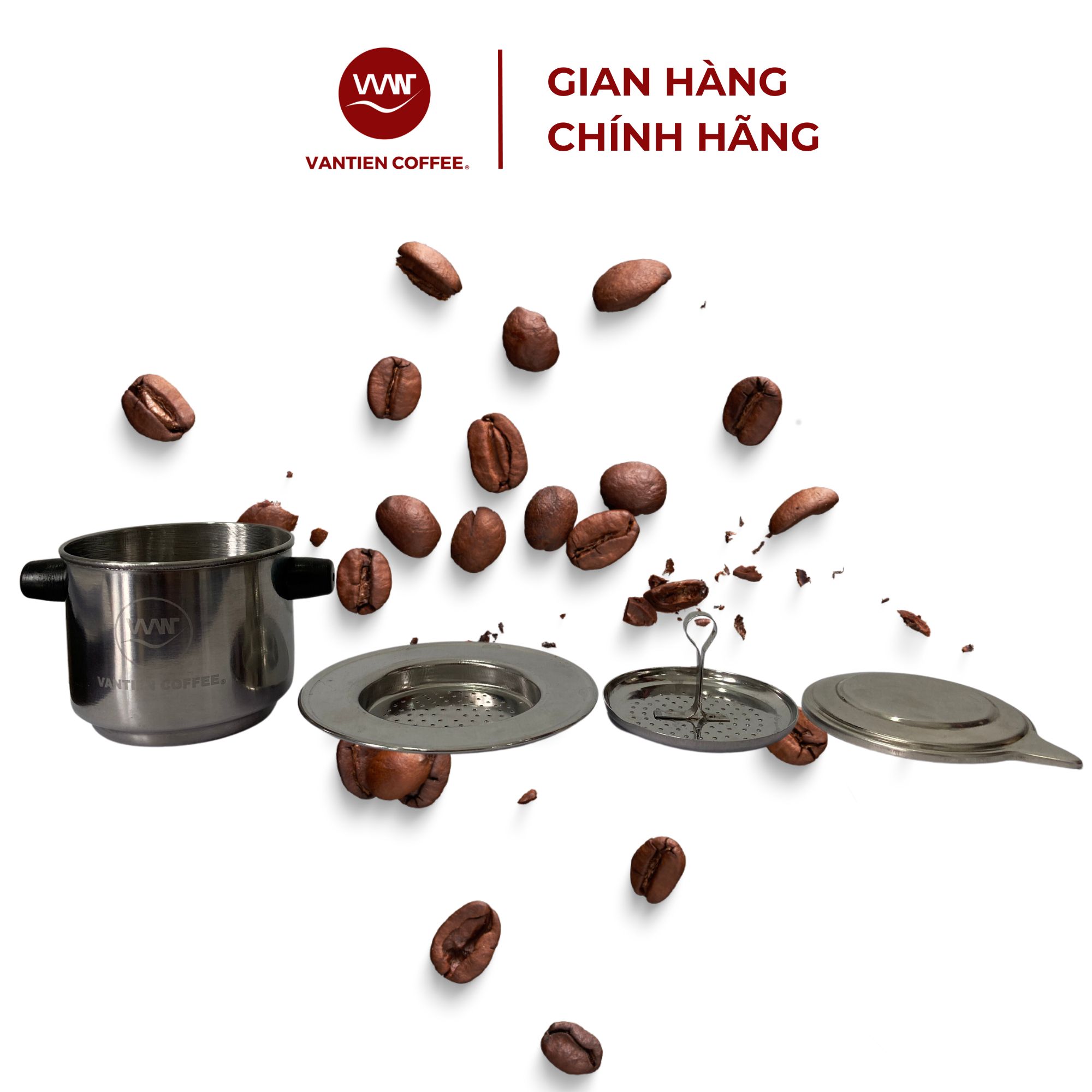 Phin pha cà phê inox cao cấp Vantien Coffee