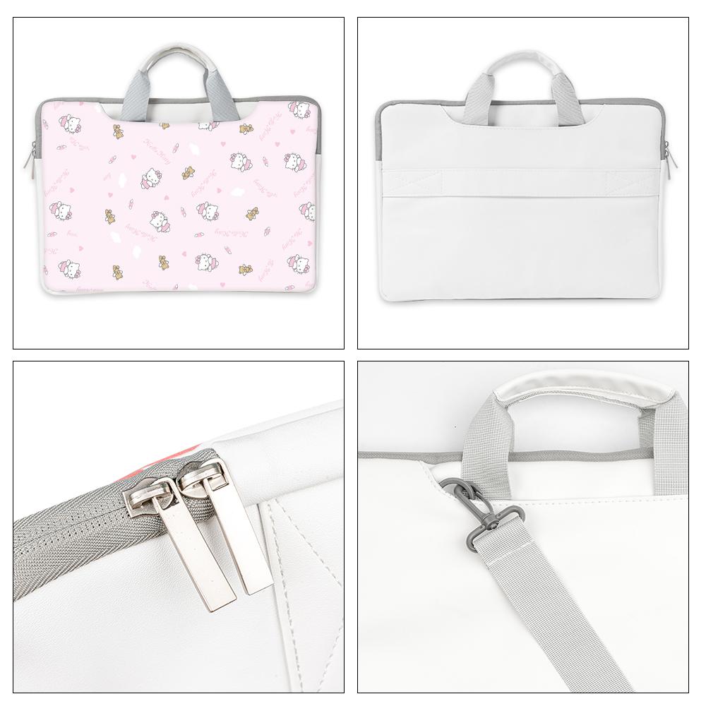 Tự Làm Hoạt Hình 13.3 Túi Laptop 14 15.6 17.6 Inch Ốp Lưng Da PU Chống Thấm Nước Sứ Giả Túi Có Dây Đeo Mang Theo túi