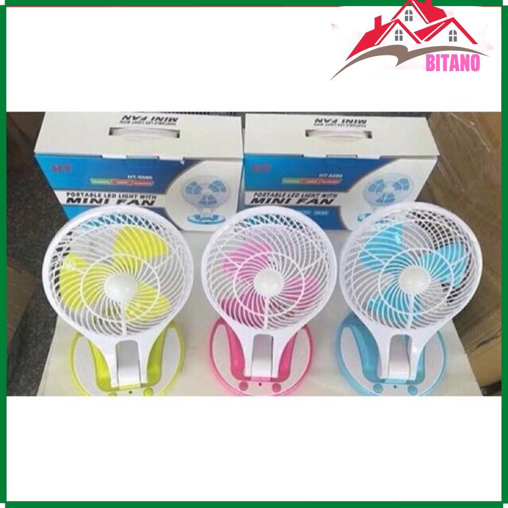 Quạt Tích Điện BITANO Mini Fan Có Đèn Led