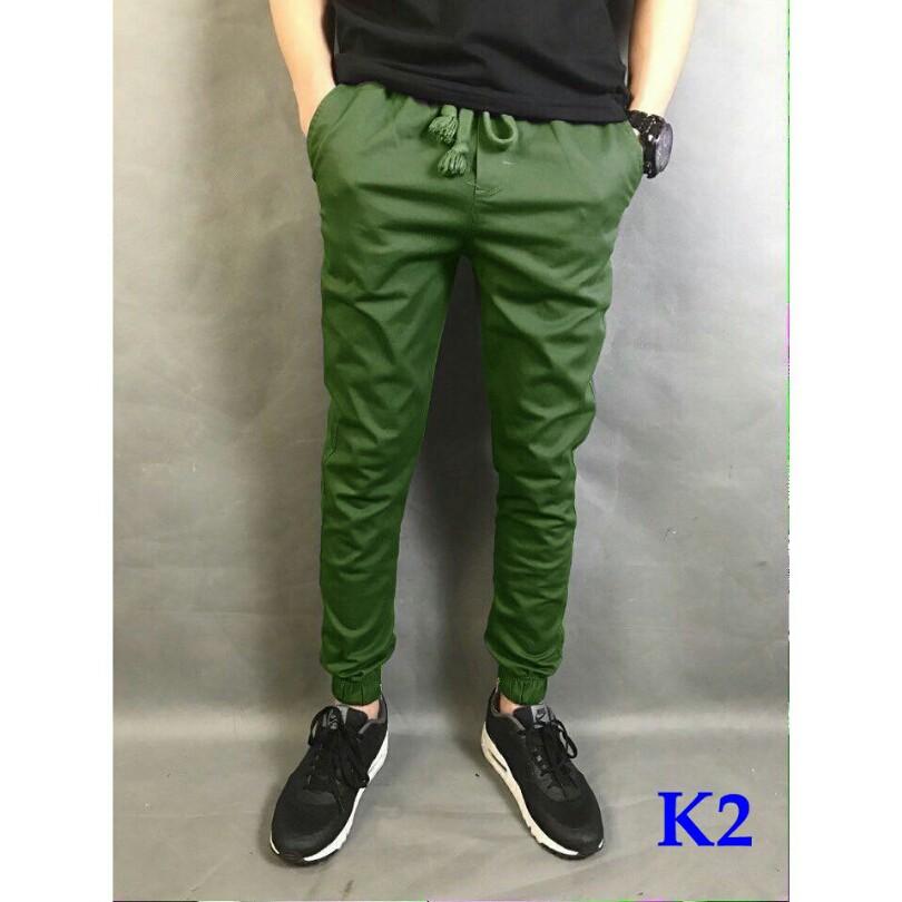 QUẦN JOGGER KAKI CO GIẢN, KHÓA ZIP CÁ TÍNH